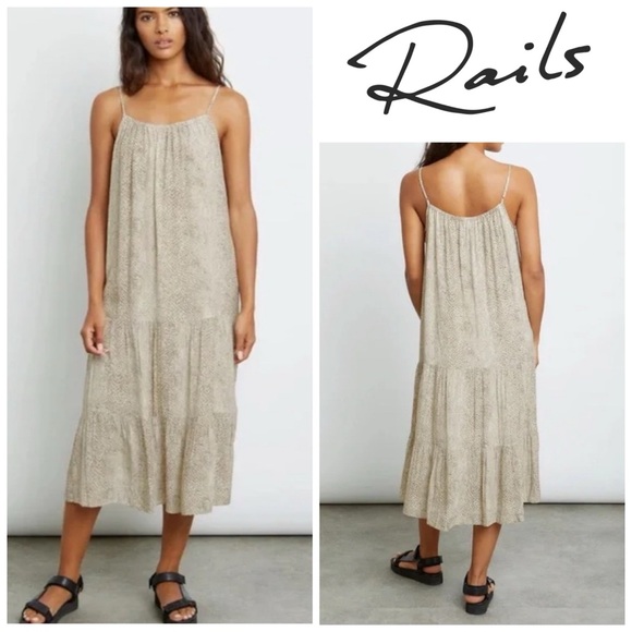 Rails Dresses & Skirts - Rails Adora Maxi Dress in Cream Snakeskin